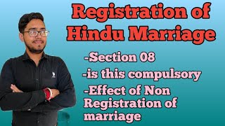 registration of Hindu marriagesection 8 of HMA1955 IS REGISTRATION COMPULSORY lawwithtwins [upl. by Benkley]