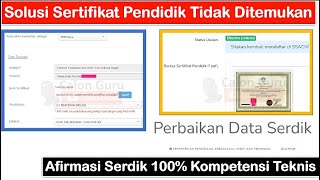 SOLUSI Sertifikat Pendidik Tidak Ditemukan di SSCASN  Dapat Afirmasi Serdik 100 Kompetensi Teknis [upl. by Aleirbag]