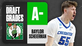 Baylor Scheierman Selected No 30 Overall by Boston Celtics  2024 NBA Draft Grades  CBS Sports [upl. by Ardnyk]