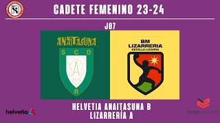 CF  LIGA  2ª FASE  J07  Helvetia Anaitasuna B vs Lizarrería A 20232024 [upl. by Mushro]