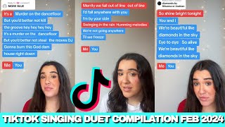 TIKTOK SINGING DUETS COMPILATION FEB 2024 officialemmawhite TIKTOK [upl. by Dan]