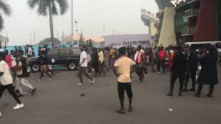 Scenes as Shatta wale left Accra sports stadium after all night performances at the FREEDOM WAVE🔥 [upl. by Kazim6]