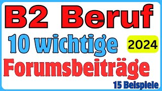 Forumsbeitrag schreiben TELC B2 Beruf  Redemittel  10 wichtige Forumsbeiträge 2024  15 Beispiele [upl. by Nimajaneb]