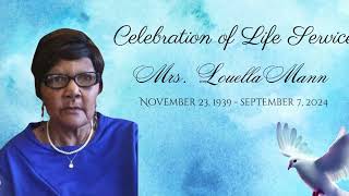 Celebration of Life Service for Mrs Louella Mann [upl. by Eillom953]