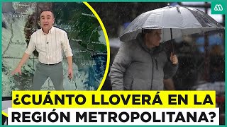 ¿Cuánto lloverá en Santiago Sistema frontal afecta a la Región Metropolitana [upl. by Burkley]