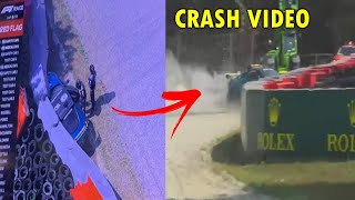 Safety car crash monza video  safety car accident f1  F1 Safety car CRASH monza 2024 [upl. by Aldredge]