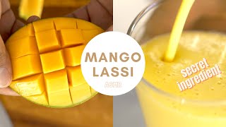 Mango Lassi with Fresh Mangos  Authentic Recipe with Yoghurt [upl. by Nylareg]