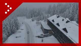 Madonna di Campiglio imbiancata dopo abbondanti nevicate le immagini dal drone [upl. by Arodoeht325]