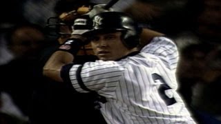 Derek Jeter records first postseason hit in Game 1 of the 1996 ALDS [upl. by Nednyl]