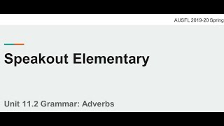 ELEM 112 Grammar Adverbs [upl. by Gabriella]