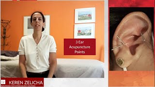 Three Ear Acupuncture Points To Relieve Stress And Pain [upl. by Ziagos]