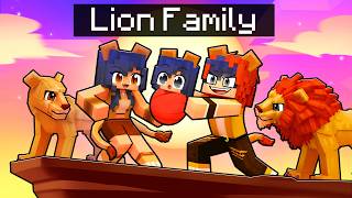 Having a LION FAMILY in Minecraft [upl. by Hcelemile680]