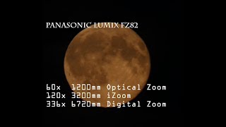 Panasonic Lumix FZ82 Zoom Moon 4k [upl. by Yrdnal]