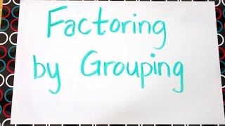 Whiteboard Math Factoring by Grouping [upl. by Hnao]