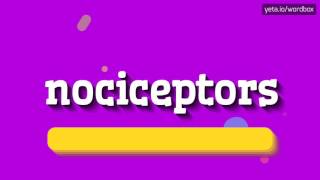 NOCICEPTORS  HOW TO PRONOUNCE IT [upl. by Lalita665]