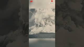 MASSIVE Tonga Volcano Eruption Triggers Tsunami [upl. by Ynnavoig]