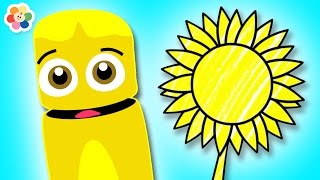 Learn Colors Collection  Color Mania  Coloring Flowers for Kids by BabyFirst [upl. by Carina]