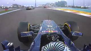 2012 Yas Marina GP Race  Vettel Onboard [upl. by Ayrotal]