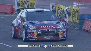 Sebastian Loeb Vs Valentino Rossi  Monza Rally Show 2011 [upl. by Bennion316]