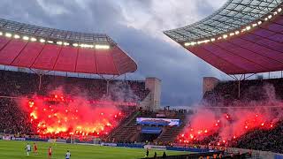 Stadtderby  Hertha BSC vs 1 FC Union Berlin  09042022  Choreo Pyro amp Support [upl. by Schulze]