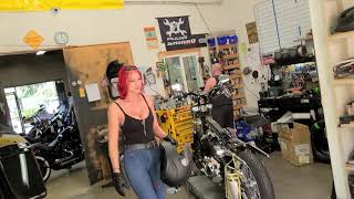 Lab release  2020 Street Bob 107quot Miss Elli takes it for a Rip bars seat faring  pipe [upl. by Nylyaj531]