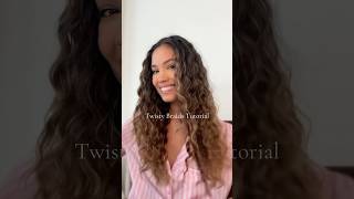 Twisty Braids Tutorial hairtutorial heatlesswaves wavyhair overnightwaves [upl. by Nafets391]