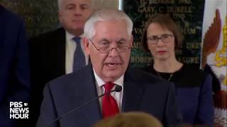 WATCH Tillerson delivers farewell remarks at State Dept [upl. by Felicdad]