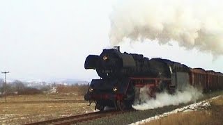 Dampflok 41 11506 beim quotPlandampfAbschied im Werratalquot 2006 mit Güterzug [upl. by Ayifas]