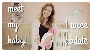 1 week newborn update  meet my baby [upl. by Anaeel]