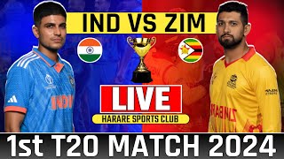 Live India vs Zimbabwe 1st T20 Match  Today Live Cricket Match Ind vs Zim  Live Cricket zim vs Ind [upl. by Domingo]