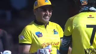 Virender Sehwag and kiccha sudeep highlights at KCC 2018 [upl. by Ahsyekat]