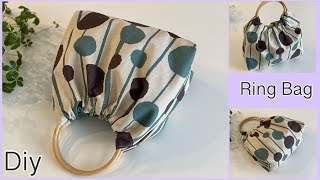 持ち手リンクバッグ作り方 How To Make Ring Bag easy sewing tutorials Diy [upl. by Aggappera]