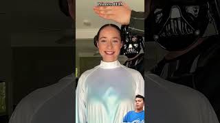 Princess Leia tiktok starwars darthvader cosplay [upl. by Imyaj]