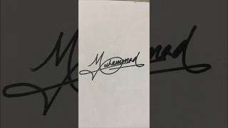 Signature for Muhammad name  M letter signature style short signature calligraphy [upl. by Jae]