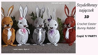 Szydełkowy zajączek 3D  18 cmuszy Author Renia K Crochet bunny rabbit Tutorial Część 1 [upl. by Aimekahs638]