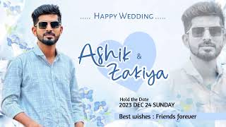 Ashik amp Zakiya  Wedding Song  Vocal Rahoof Azhari Akkode  Sana Media Coorg [upl. by Allac]