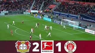 Bayer Leverkusen vs St Pauli 21  Bundesliga 2425  Match Highlights [upl. by Anaes393]