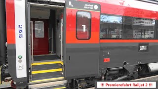 Premiere🆕 Neuer ÖBB Zug Railjet 2 Feldkirch➡️Wien Hbf als IC19781 [upl. by Nosila]