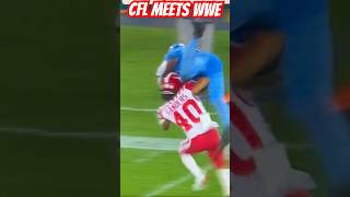 CFL meets WWE  Calgary Stampeders vs Toronto Argonauts shorts football [upl. by Laurentium153]