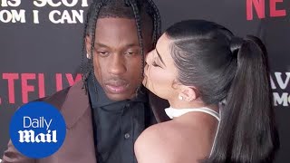 Kylie Jenner amp Travis Scott at premiere of Look Mom I Can Fly [upl. by Townshend]