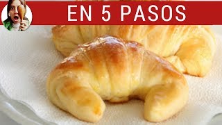 MEDIALUNAS DE MANTECA CASERAS Cómo hacer croissants [upl. by Burkley219]