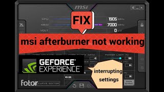 msi afterburner not working  msi afterburner settings not being applied fix [upl. by Lodie]