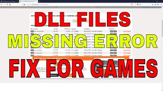 HOW TO FIX DLL FILES MISSING ERROR FOR WINDOWS 100 WORKINGfor games [upl. by Noirret]