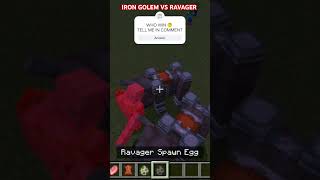 IRON GOLEM VS RAVAGER trending minecraft viralvideo shorts [upl. by Murial163]