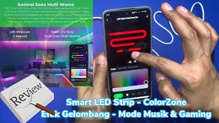 RABIT 🔥 Smart LED Strip RGBW ColorZone 🔥 Lampu Bluetooth Control 🔥 Unboxing  Review [upl. by Jak]