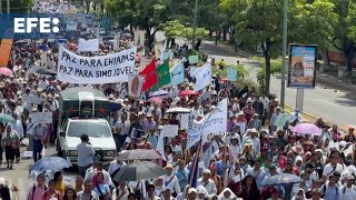 Miles de ciudadanos en Chiapas exigen al Gobierno de México detener la violencia del narco [upl. by Lladnik]