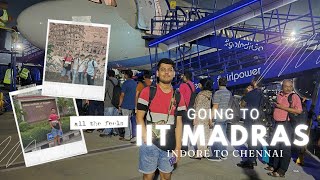 Indore to Chennai Flight in 2024  Airport Lounge  IIT Madras Paradox24 part1 [upl. by Attekal]