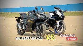 GIXXER SF250 VS YAMAHA R15M FULL COMPARISON   Which one is best for you 😱 [upl. by Cary]