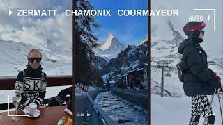 Zermatt Chamonix amp Courmayeur  Swiss Alps Ski Trip  Epic Ski Adventure in the Alps  Euro Trip [upl. by Teece713]