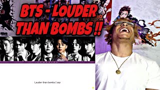 BTS Louder than bombs Lyrics 방탄소년단 Louder than bombs 가사 Color Coded REACTION [upl. by Guenna598]